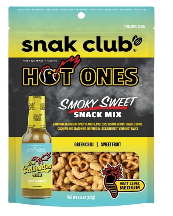 Snak Club Hot Ones Smoky Sweet Snack Mix 4.5oz