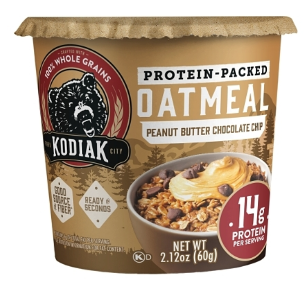 Kodiak Cakes Peanut Butter Chocolate Chip In A Oatmeal Cup 1.5oz