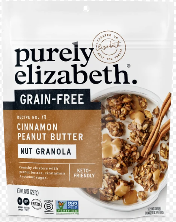 Purely Elizabeth Grain Free Cinnamon Peanut Butter Granola 8oz