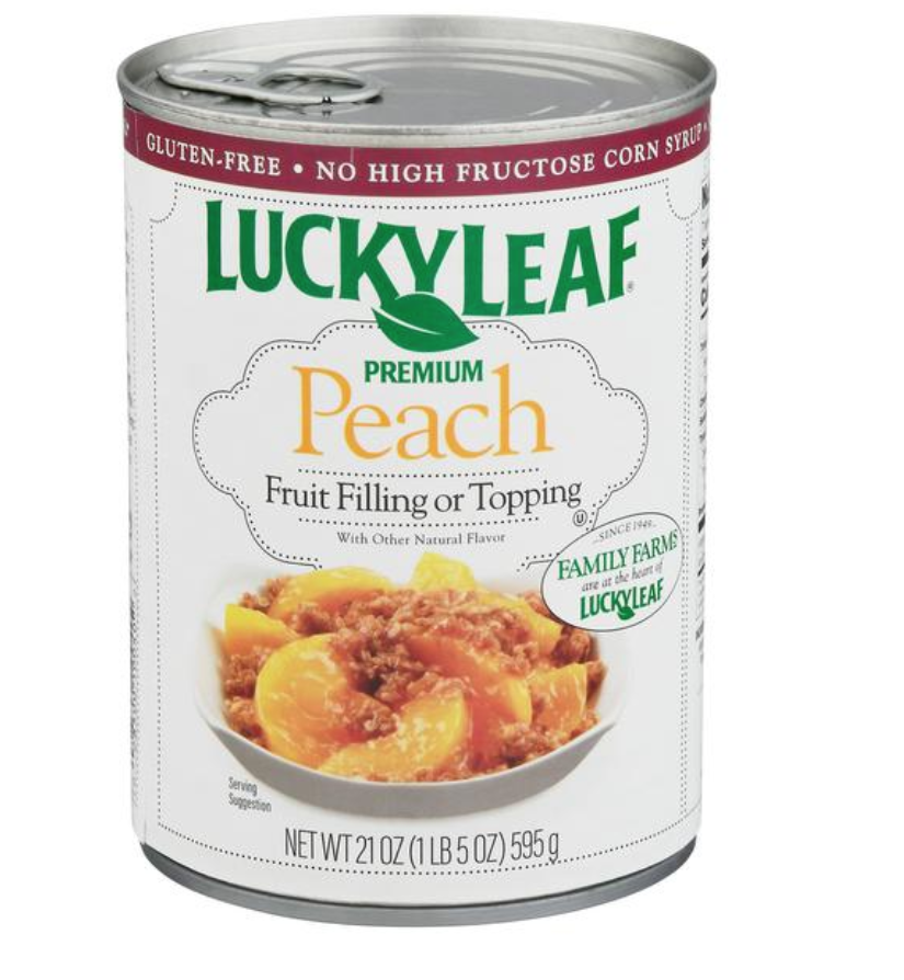Lucky Leaf Premium Peach Fruit Filling Or Topping 21oz