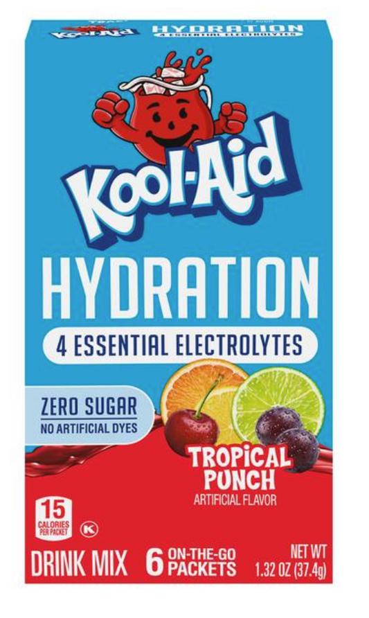 Kool Aid Hydration Tropical Punch Drink Mix 6ct