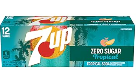 7up Tropical Zero Sugar 12 pack / 12oz