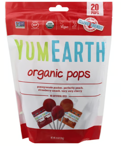 YumEarth Organic Lollipops Assorted Fruit  20ct