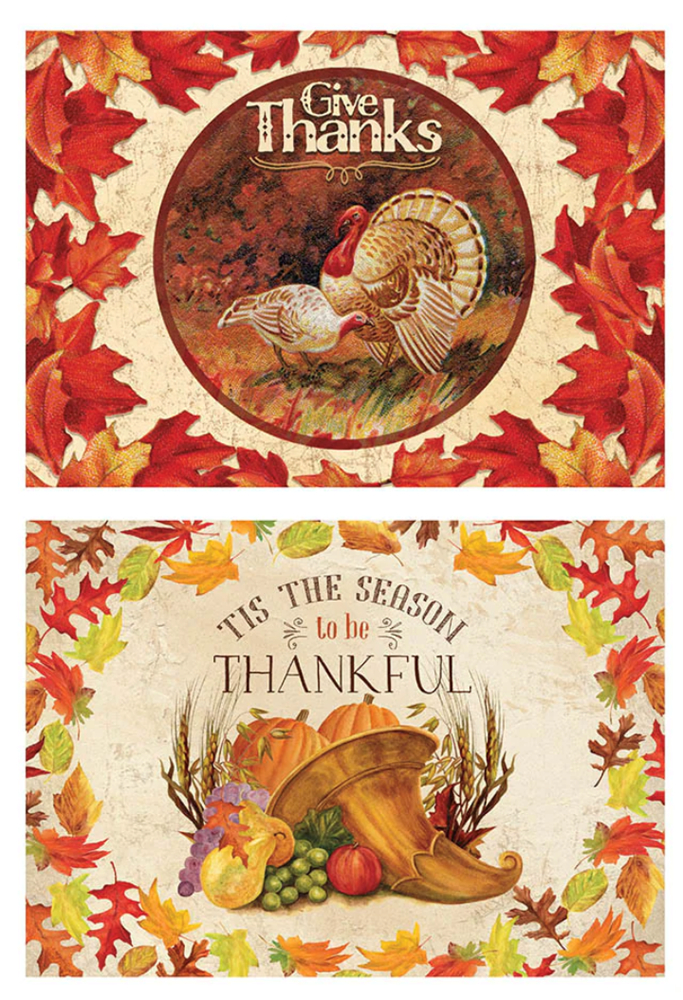 Thanksgiving Paper Placemats 8ct Assorted