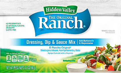 Hidden Valley Original Ranch Dressing,  Dip & Sauce Mix 3.2oz