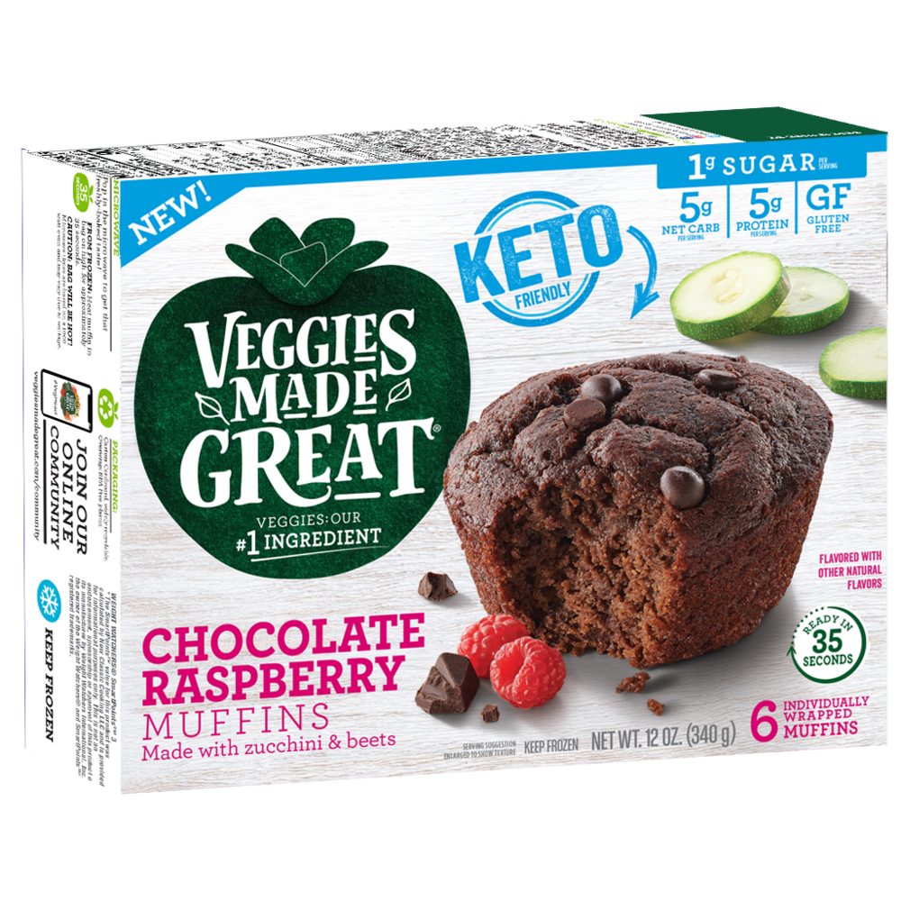 Veggies Made Great Chocolate Raspberry Keto Muffins [Click & Collect Only] 12oz (BEST BY: SEP 2023)