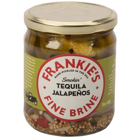 Frankie's Fine Brine Smokin' Tequila Jalapenos 16oz