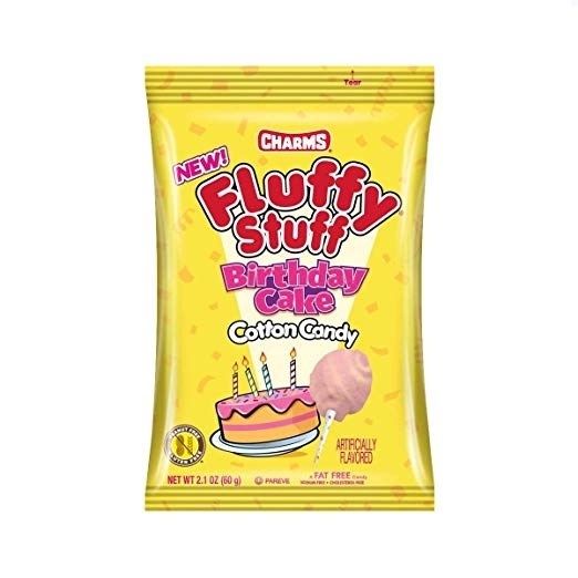 Charms Fluffy Stuff Birthday Cake Cotton Candy 2.1oz
