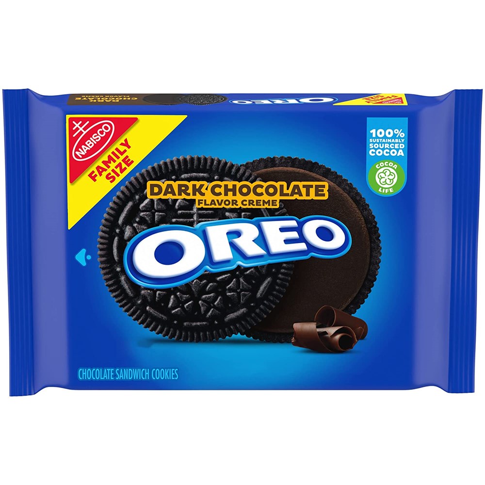 Oreo Dark Chocolate Sandwich Cookies Family Size 17oz (BEST BY: APR 2026)