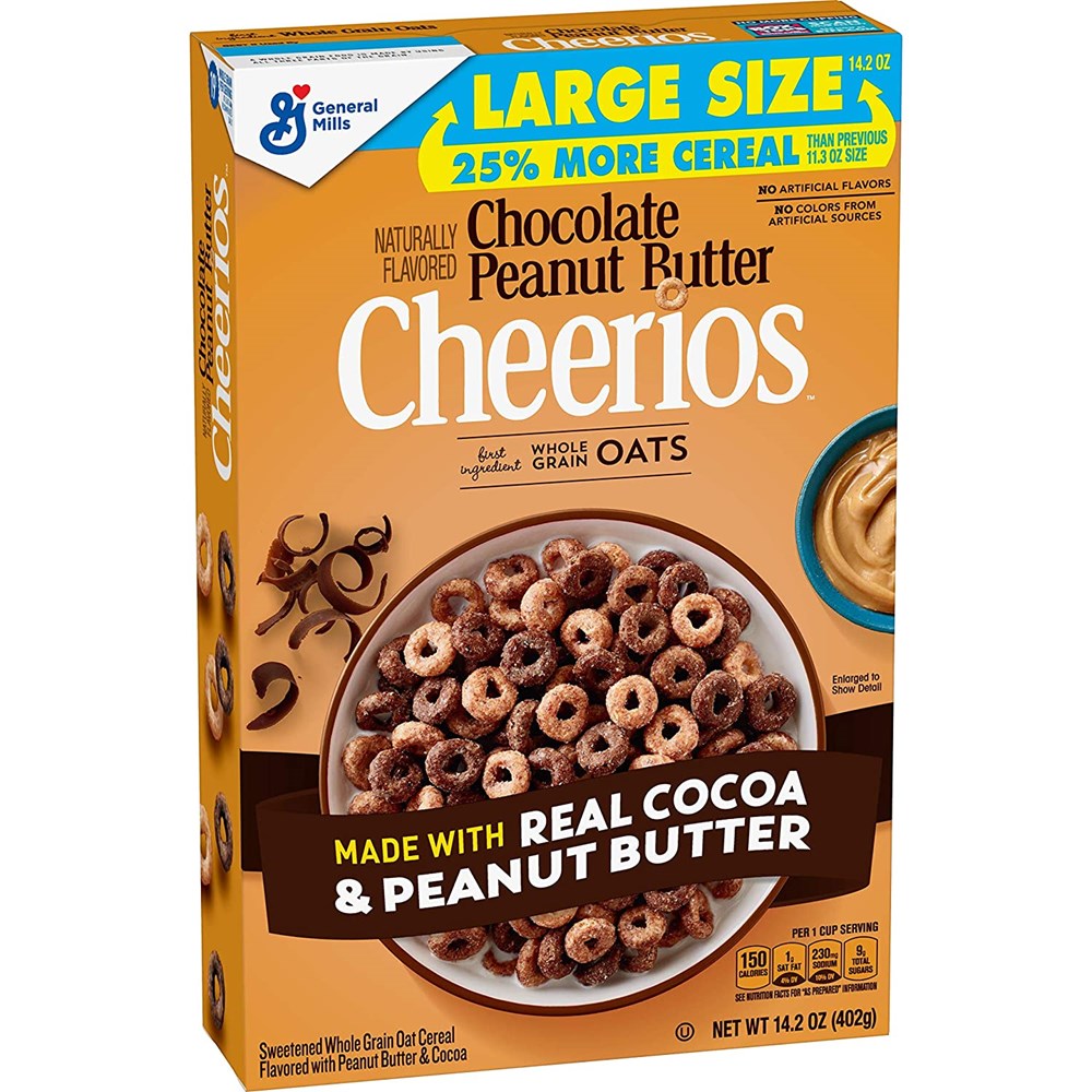 Cheerios Chocolate Peanut Butter Cereal 14.2oz (BEST BY: APRIL 2024)