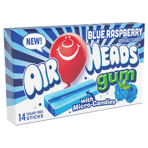 Airheads Gum Blue Raspberry 14pc