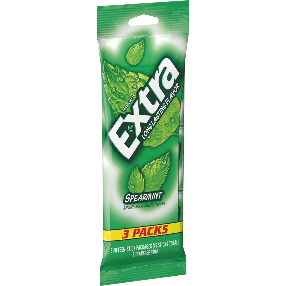 Extra Spearmint Sugarfree Gum Multipack 3 packs of 15ct