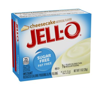 Jell-O Instant Sugar & Fat Free Cheesecake Pudding Mix 1oz