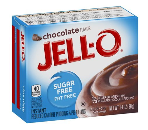 Jell-O Instant Sugar & Fat Free Chocolate Pudding 1.4oz