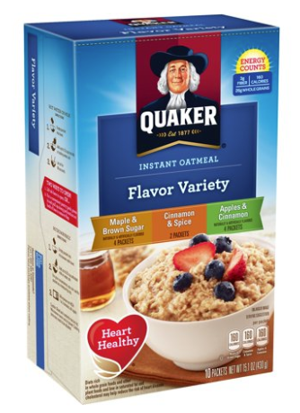 Quaker Instant Oatmeal Flavor Variety