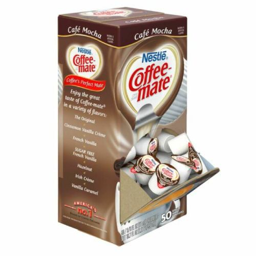 Coffee-Mate Cafe Mocha Liquid Coffee Creamer Singles 50ct (BEST BY: MAY2025)
