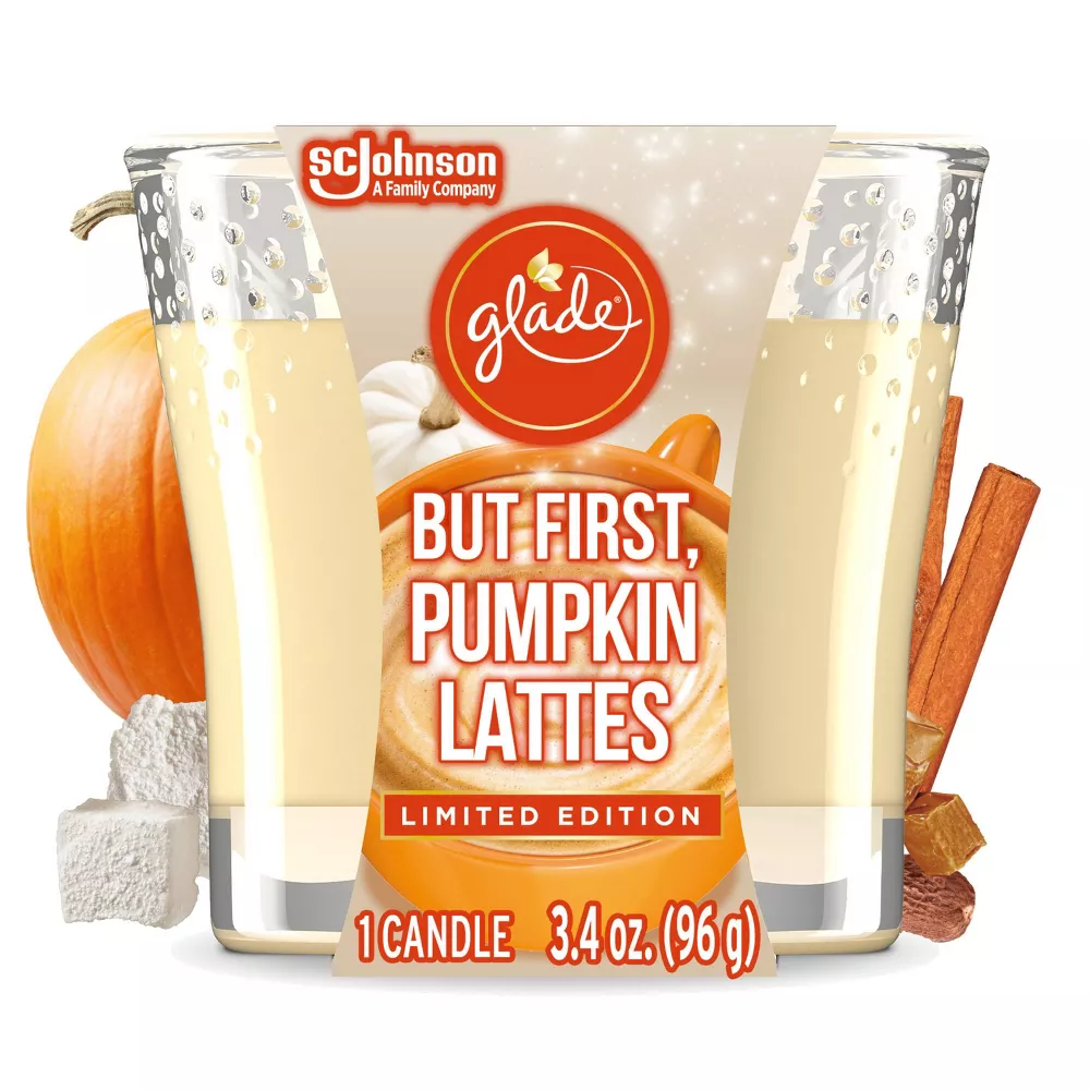 Glade Pumpkin Lattes Candle 3.4oz