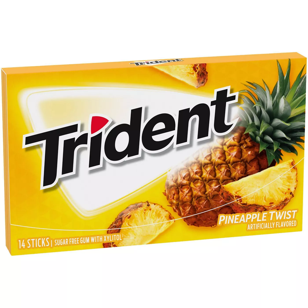 Trident Pineapple Twist Sugar Free Gum 14pc