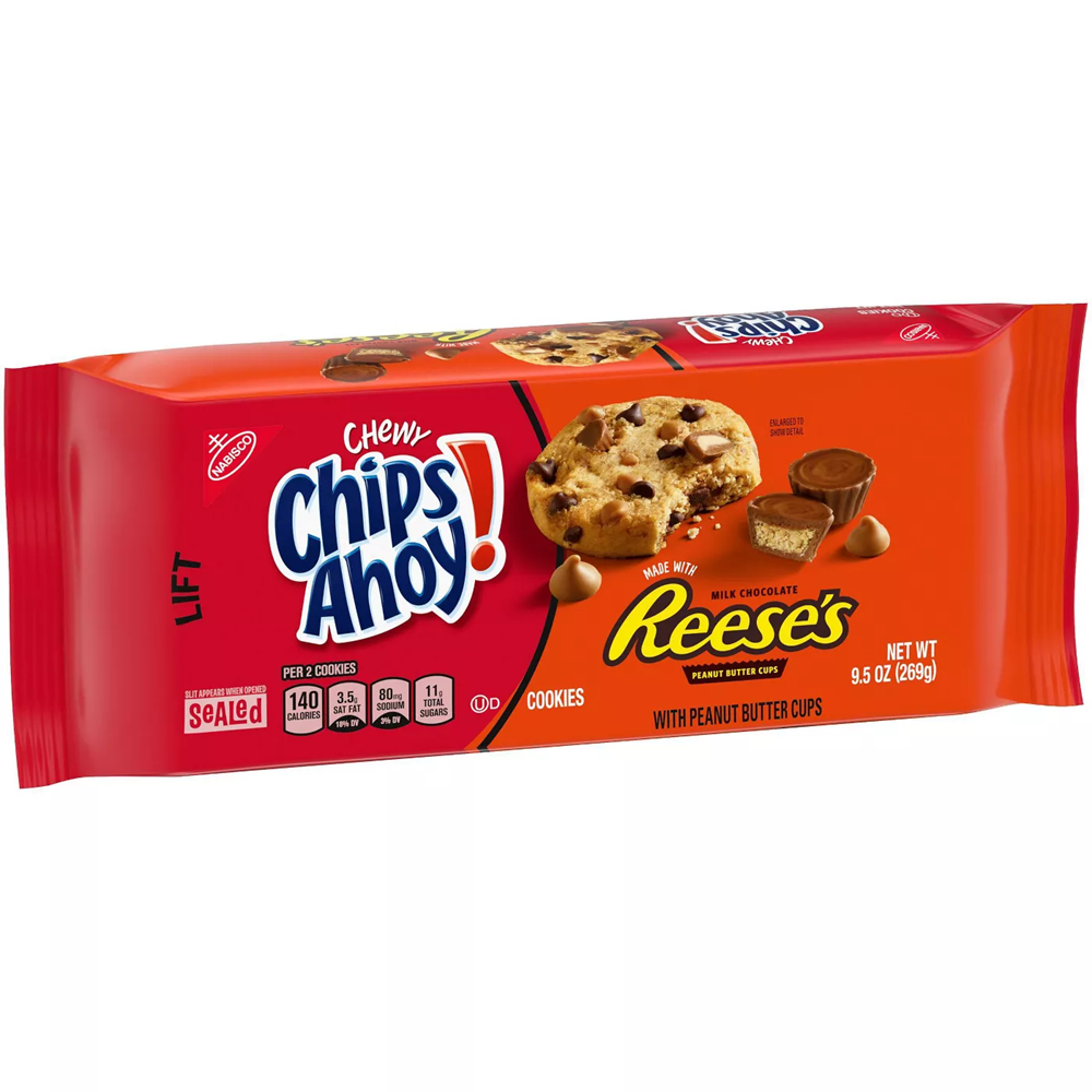 Chips Ahoy! Chewy Cookies with Reese's Peanut Butter Cups 9.5oz (BEST BY: 30 MAR '26)