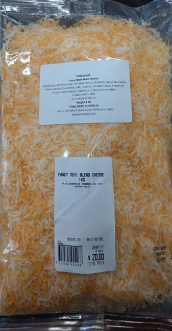Mexican Blend Cheese 2kg (Click & Collect Only]