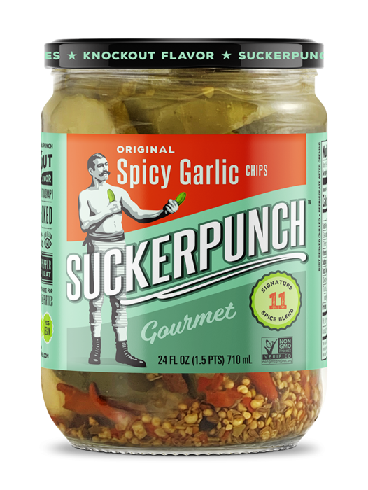 SuckerPunch Original Spicy Garlic Chips 24oz
