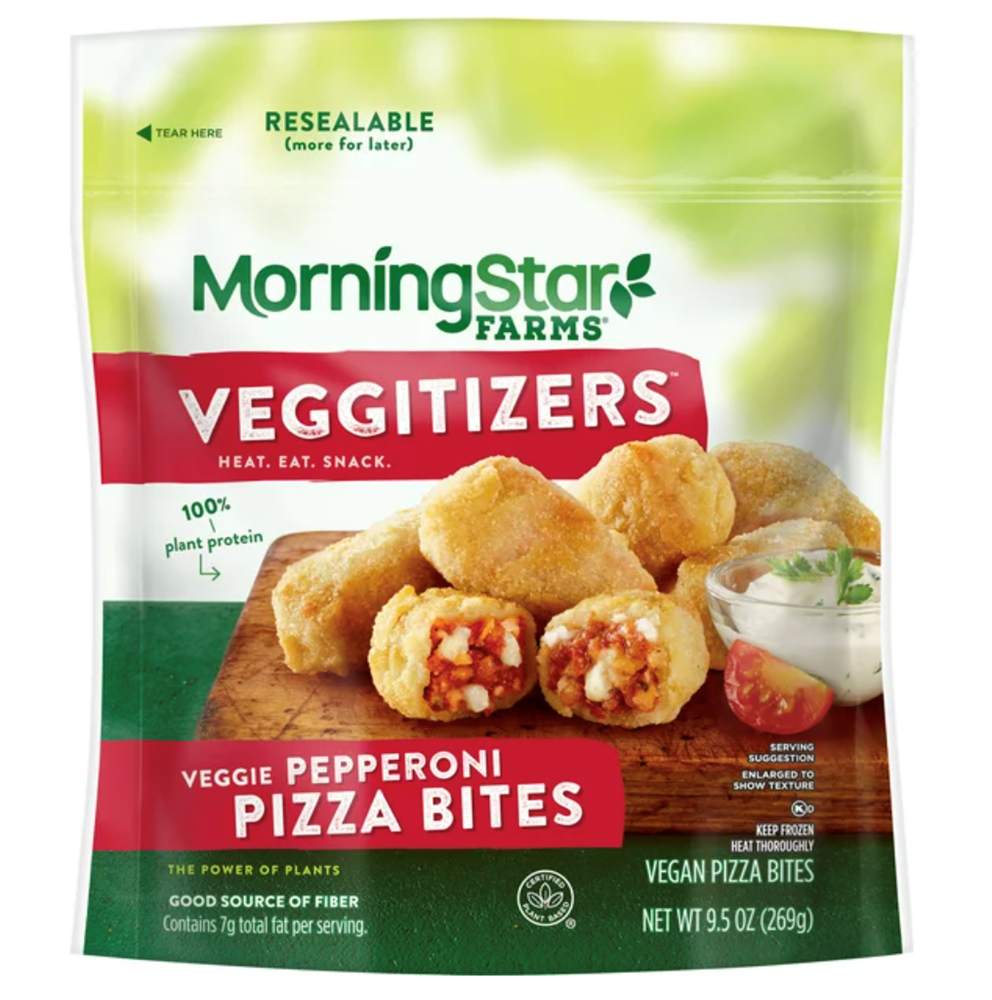 Morning Star Farms Veggie Pepperoni Pizza Bites Frozen 9.5oz [Click & Collect Only] (BEST BY: AUG 2023)