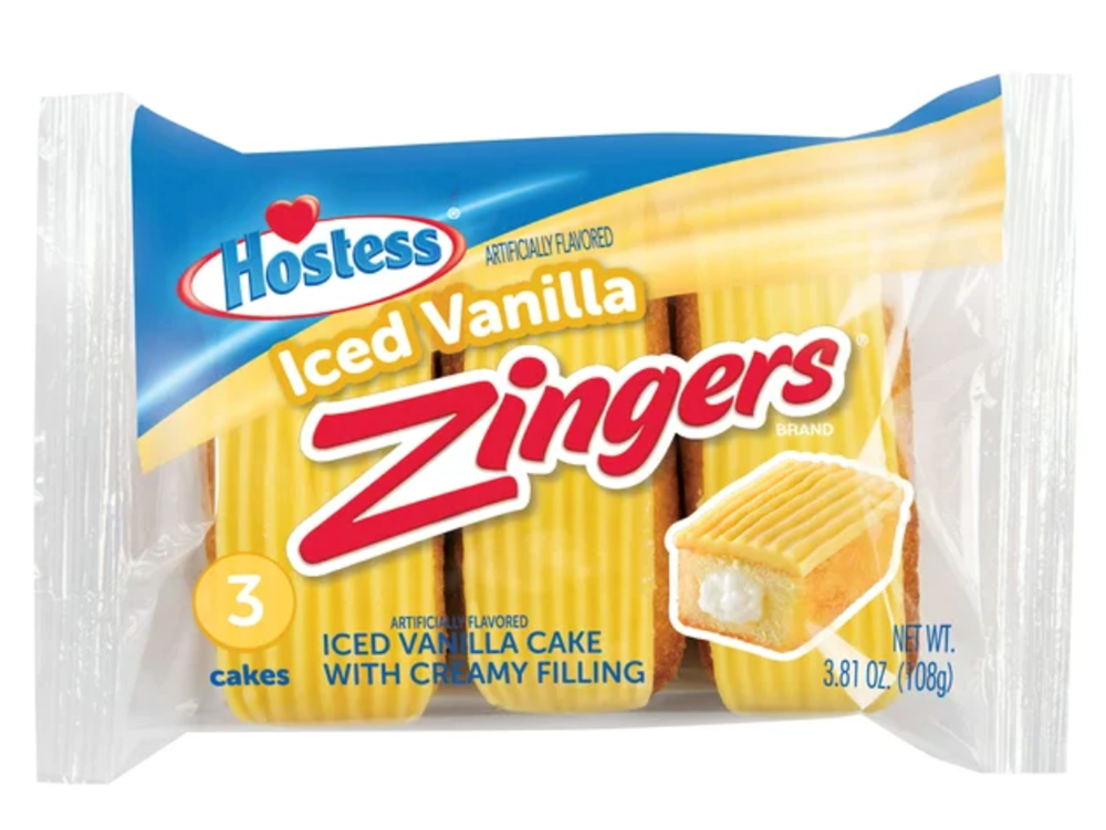 Hostess Iced Vanilla Zingers 3 Pack 2.7oz
