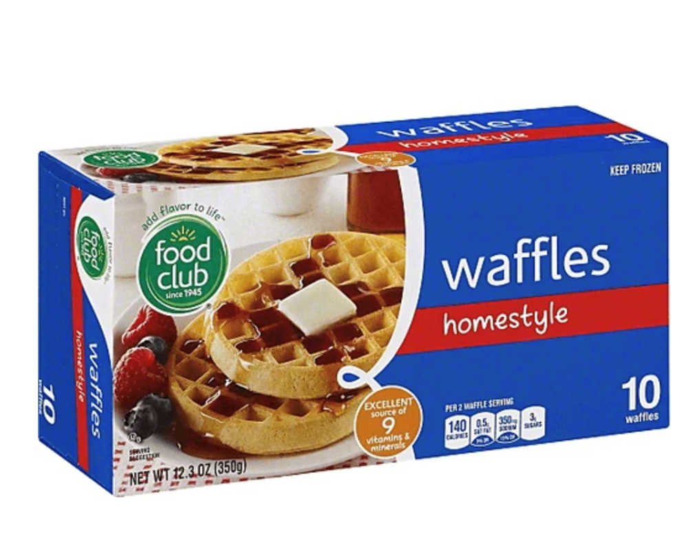 Food Club Homestyle Waffles [Click & Collect Only] 29.6oz