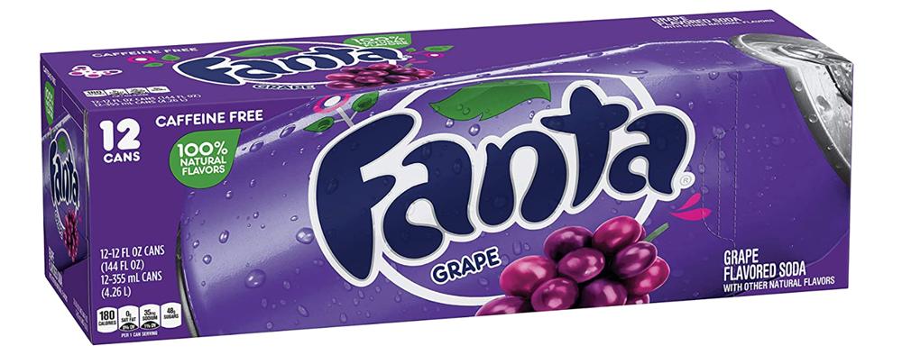 Fanta Grape Soda 12 Pack / 12 oz cans (BEST BY: FEB 26)