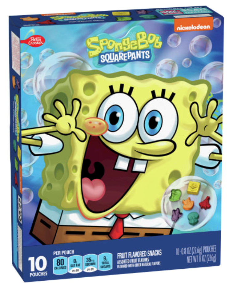 Spongebob Squarepants Fruit Snacks 10ct (BEST BEFORE: JAN '26)
