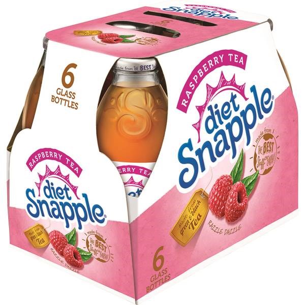 Snapple Diet Raspberry Tea 6 Pack / Glass Bottles 16oz