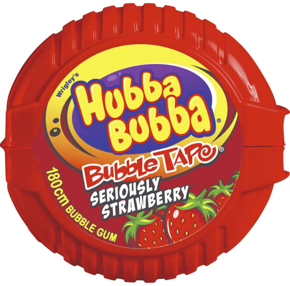 Hubba Bubba Seriously Strawberry Bubble Tape 56g