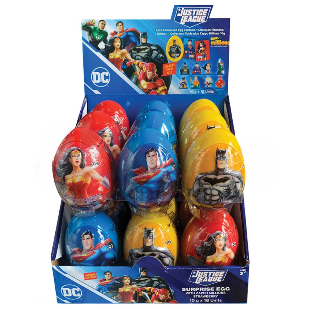 Justice League Embossed Egg Assorted (BEST BY: JAN 25)