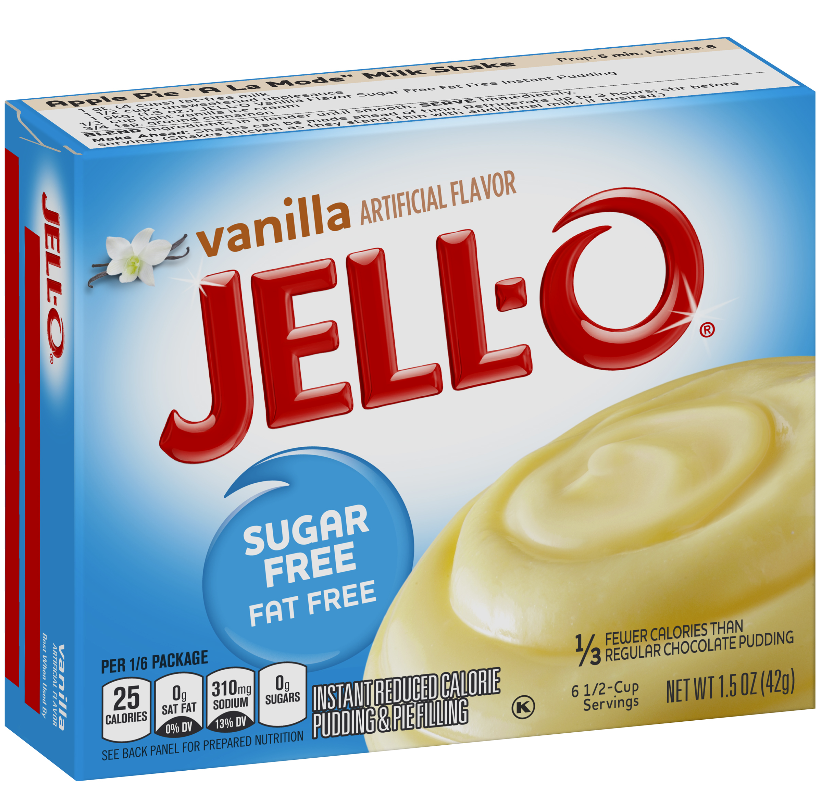 Jell-O Instant Sugar & Fat Free Vanilla Pudding Mix 1.5oz