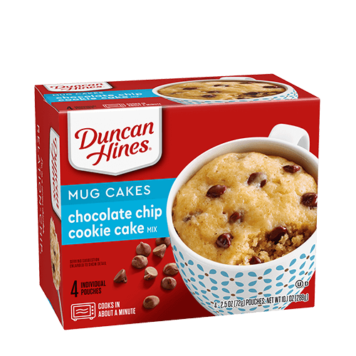 Duncan Hines Chocolate Chip Cookie Cake Mix Mug Cake 4ct
