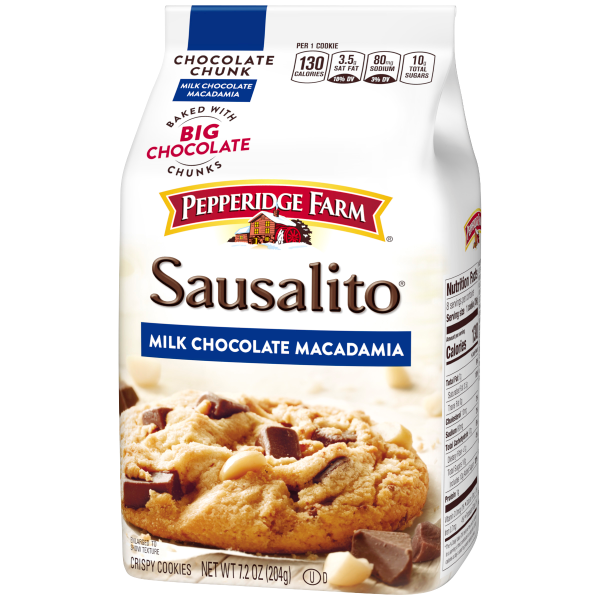 Pepperidge Farm Sausalito Milk Chocolate Macadamia Soft Baked Cookies 7.2oz (BEST BY: APR 2026)