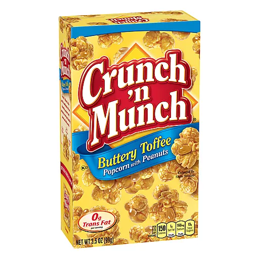 Crunch 'n Munch Buttery Toffee Popcorn with Peanuts 3.5oz