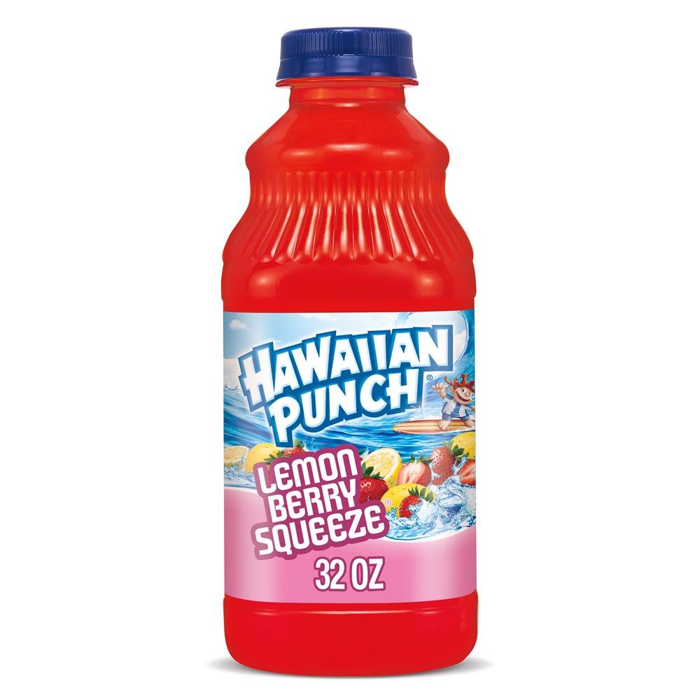 Hawaiian Punch Lemon Berry Squeeze Plastic Bottle 32oz