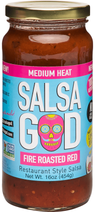 Salsa God Fire Roasted Red Medium Heat 16oz