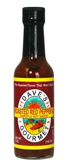 Dave's Gourmet Roasted Red Pepper & Chipotle Hot Sauce 5oz(AUG 2022)